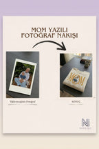 M O M Yazılı Fotoğraf Nakışı