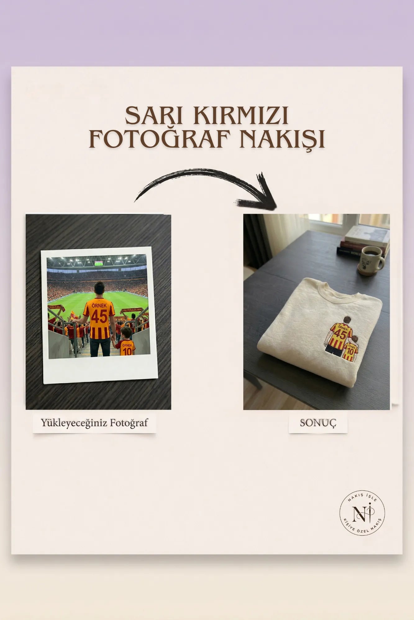 Sarı-Kırmızı Formalı Baba-Çocuk: El Ele