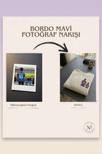 Bordo-Mavi Formalı Baba-Çocuk: El Ele