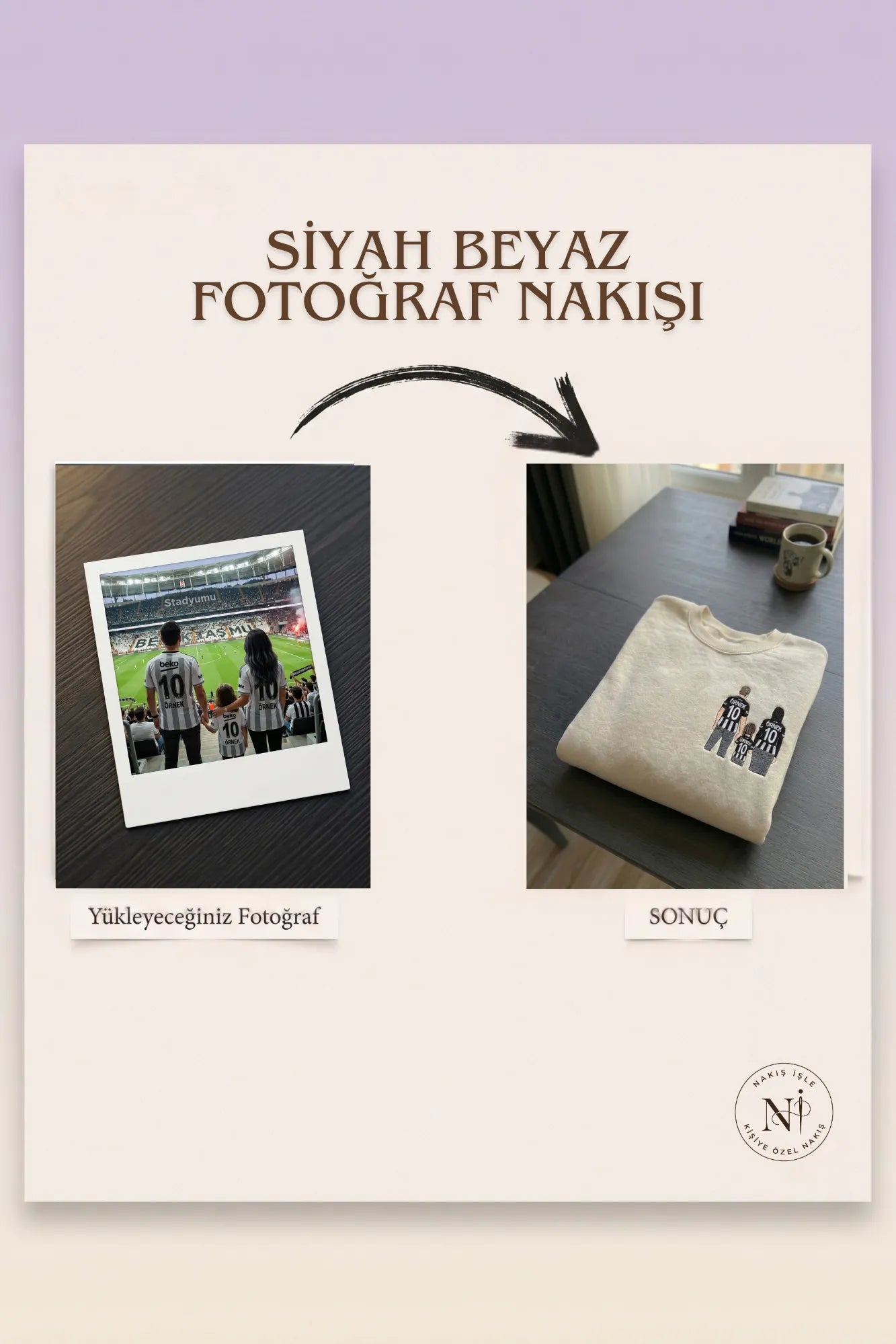 Siyah-Beyaz Formalı Anne-Baba-Çocuk
