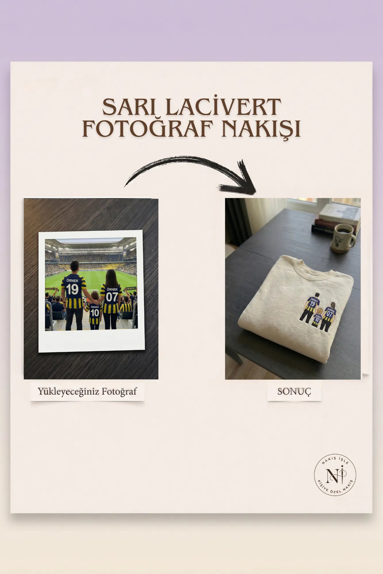 Sarı-Lacivert Formalı Anne-Baba-Çocuk