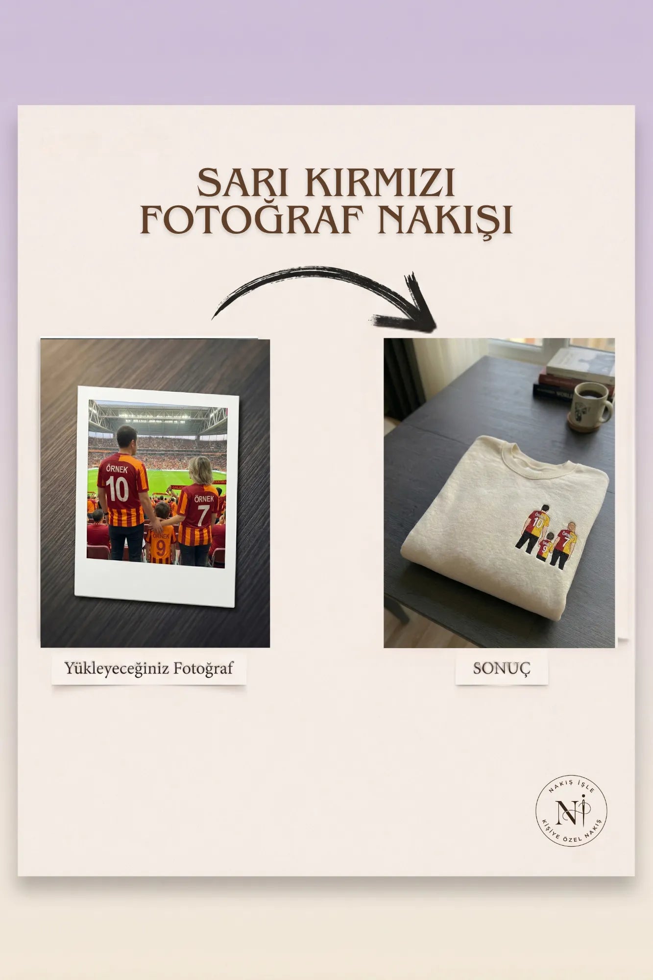 Sarı-Kırmızı Formalı Anne-Baba-Çocuk