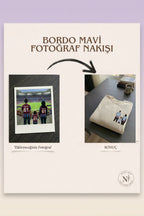 Bordo-Mavi Formalı Anne-Baba-Çocuk
