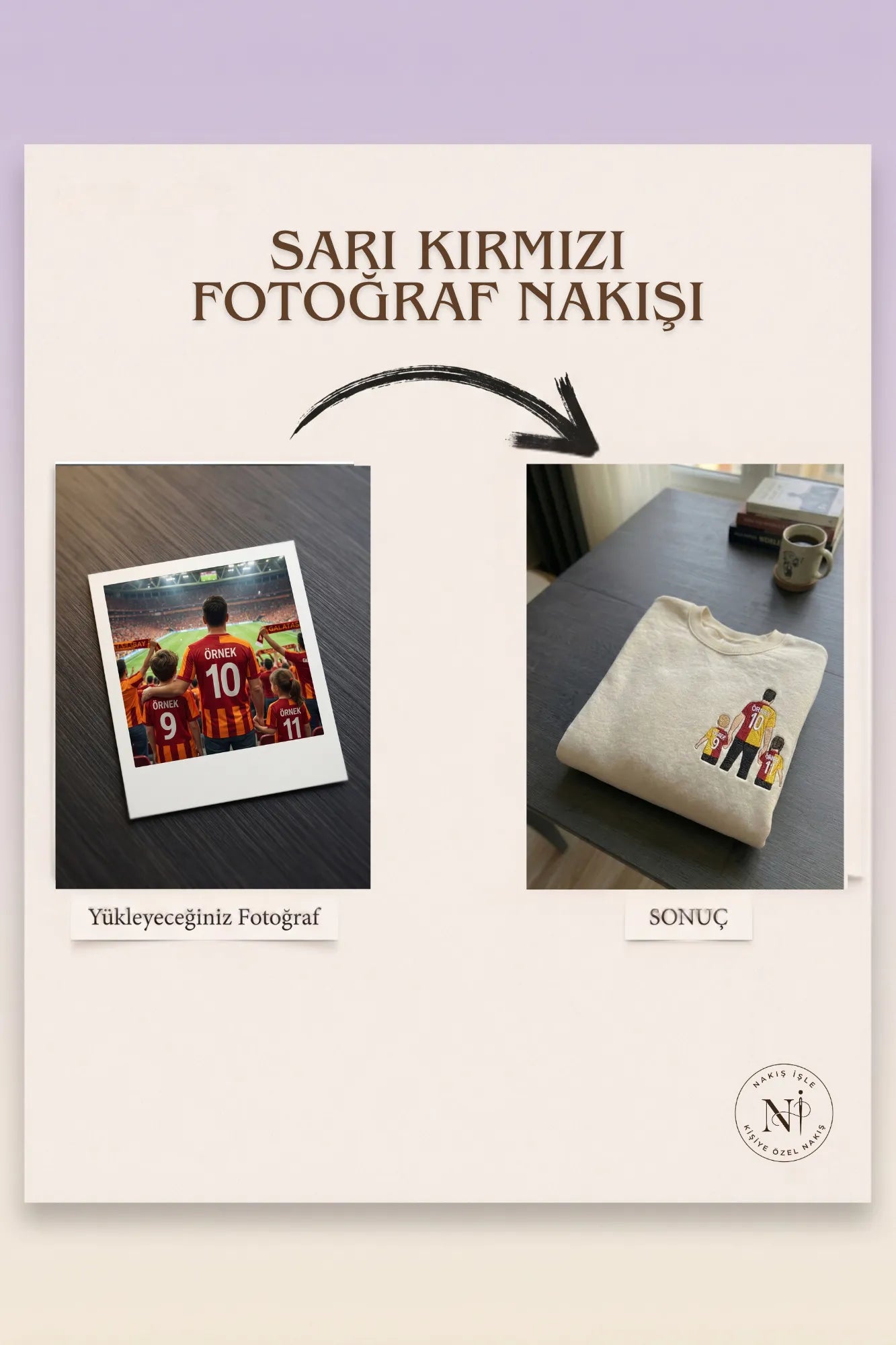 Sarı-Kırmızı Formalı Baba-2 Çocuk: El Ele