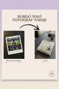 Bordo-Mavi Formalı Baba-2 Çocuk: El Ele