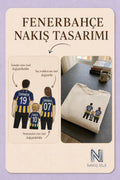 Sarı-Lacivert Formalı Anne-Baba-Çocuk