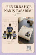 Sarı-Lacivert Formalı Baba-2 Çocuk: El Ele