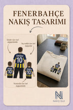 Sarı-Lacivert Formalı Baba-2 Çocuk: El Ele