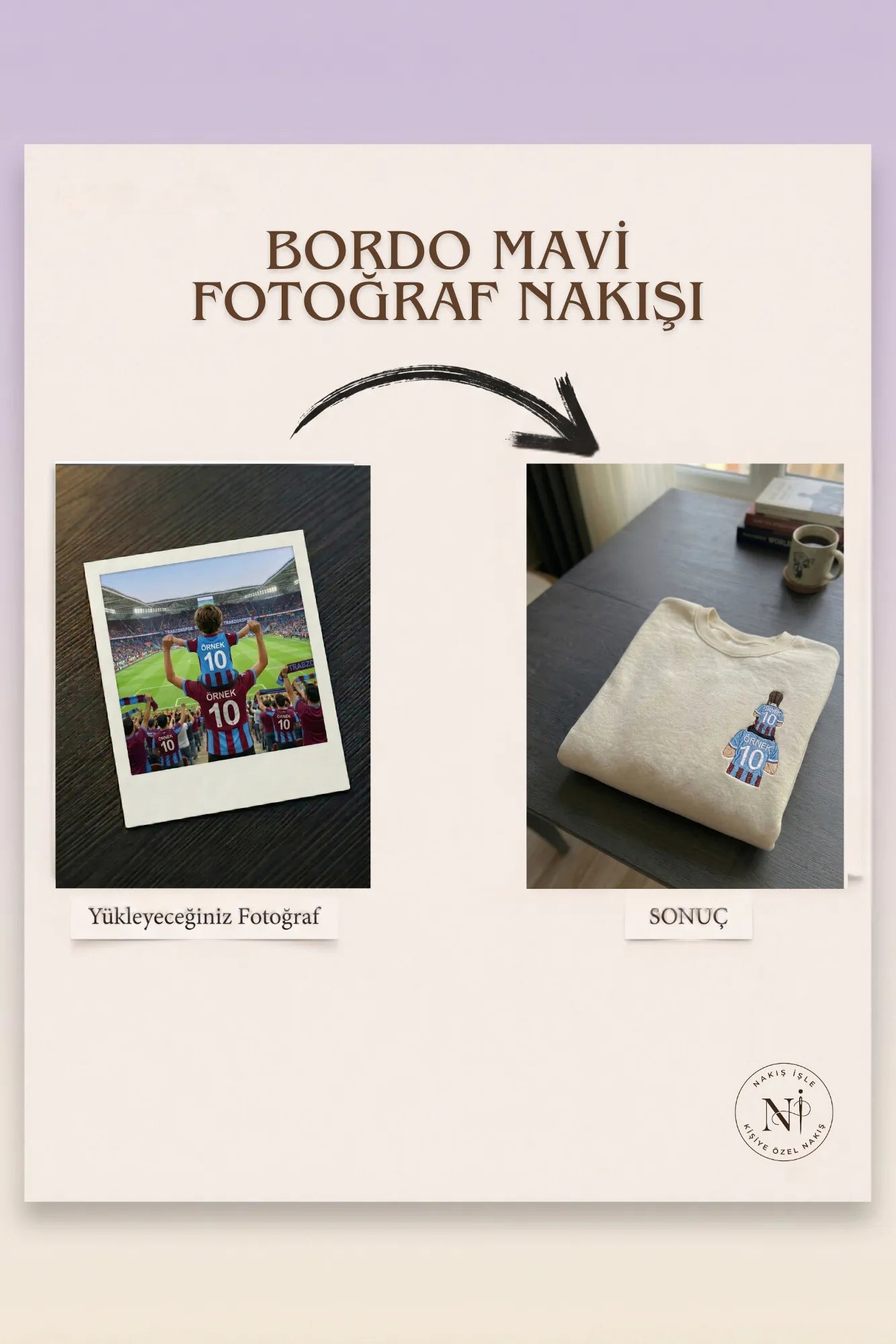 Bordo-Mavi Formalı Baba-Çocuk: Omuzda