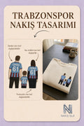 Bordo-Mavi Formalı Anne-Baba-Çocuk