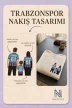 Bordo-Mavi Formalı Anne-Baba-Çocuk